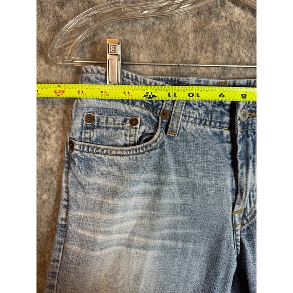 Lucky Brand Dungaree American Made Size 4/27 Mid Rise Light Wash Straight Jeans - Picture 7 of 9
